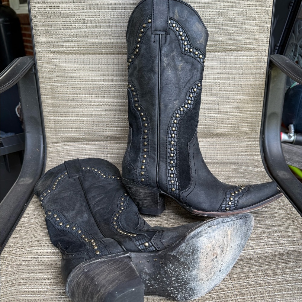 Idyllwind Black Combat Moto Boots